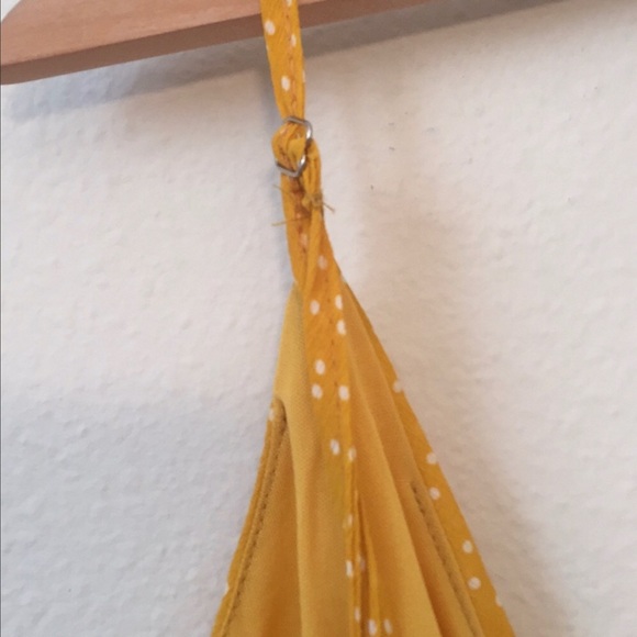 Yellow and White Polka Dot Mini Dress Size L ✂️ - Picture 5 of 7